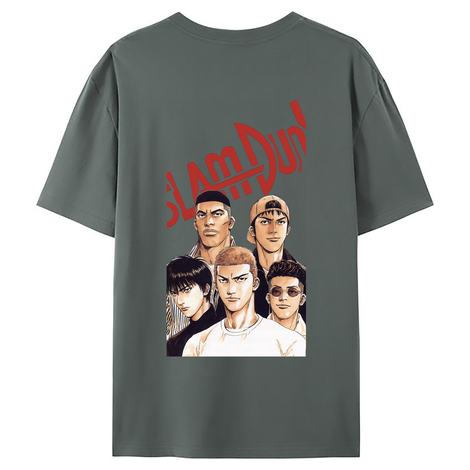 （画像用） SLAM DUNK／スラムダンク 綿100％ メンズ半袖Tシャツ（バックプリント） 通気性